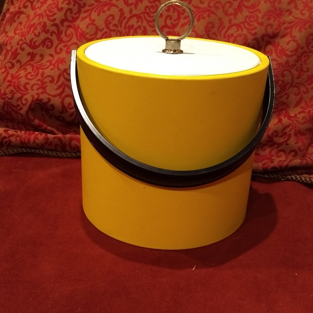 George Briard ice bucket vintage yellow